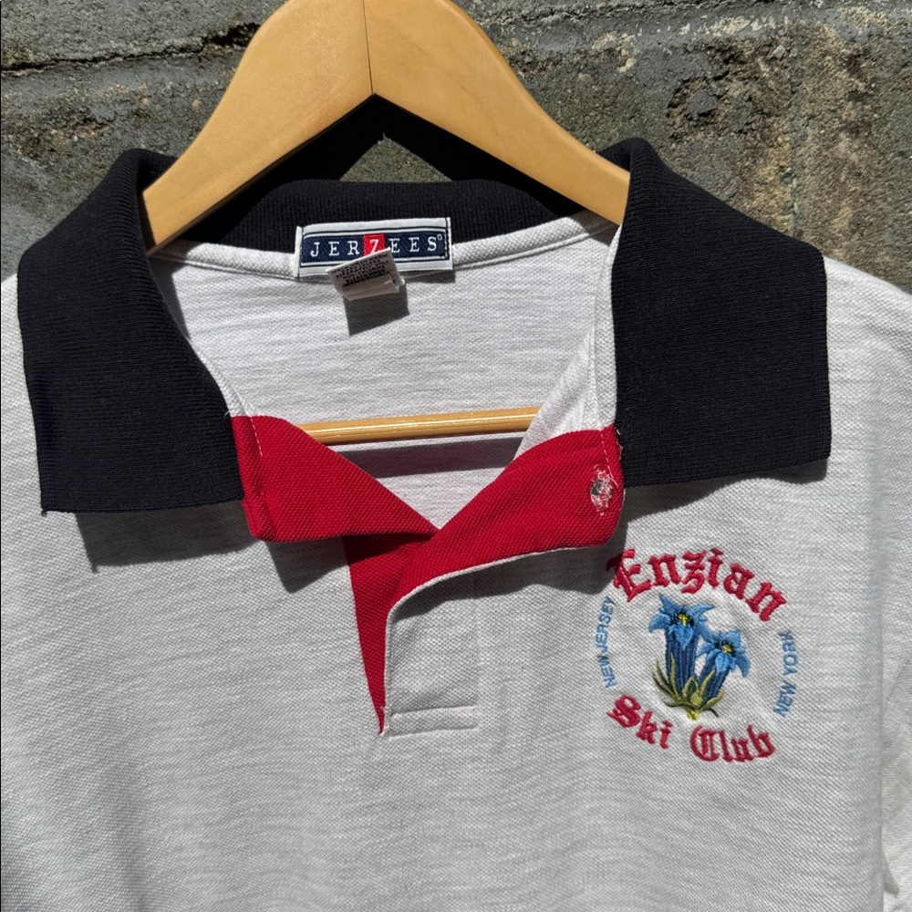 Vintage Enzian ski club polo shirt L 90s skiing New York Jersey